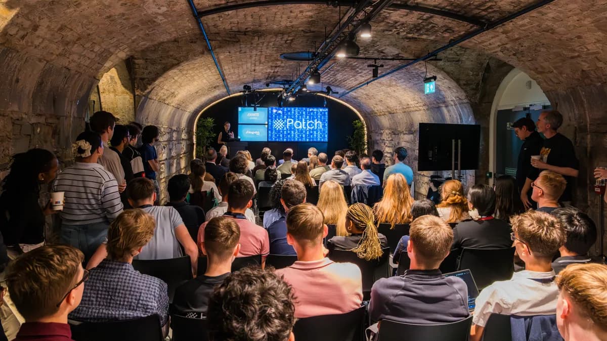 Sean Daly speaking at Patch x OpenAI Young Builders Week